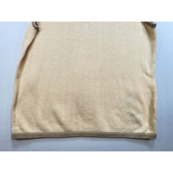 Storybook Knits Womens Tank Vest Sweater Size 2X Beige Sleeveless Embroidered - Picture 10 of 11